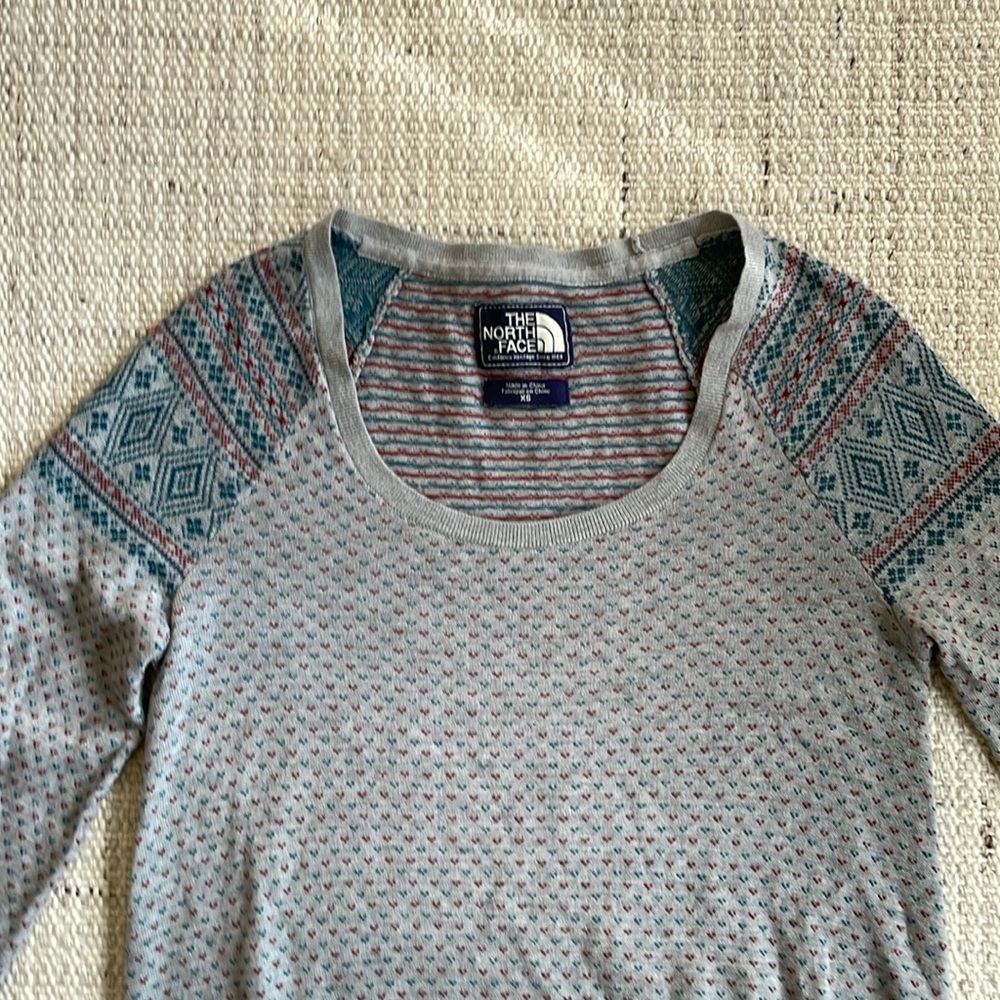 North Face wool & linen ski sweater, size XS